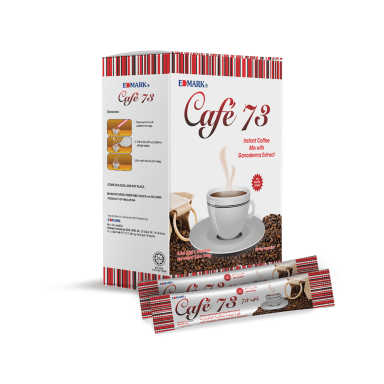 Indulge in the wholesome experience of Edmark Ganoderma-infused coffee, Sugar-Free Cafe 73