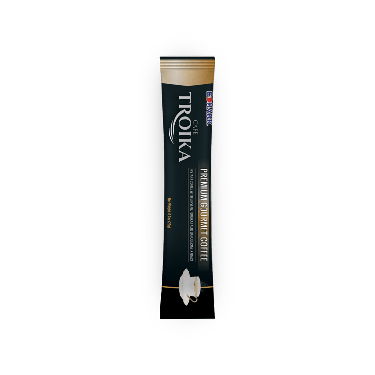 EDMARK Cafe Troika seamlessly combines the invigorating essence of coffee with the added benefits of Ginseng, Tongkat Ali, and Ganoderma